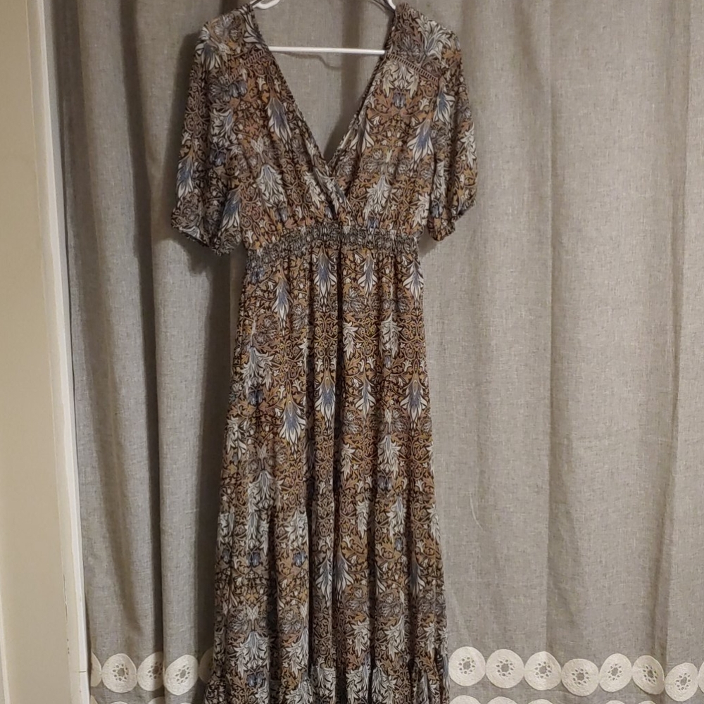 Boho floral maxi dress